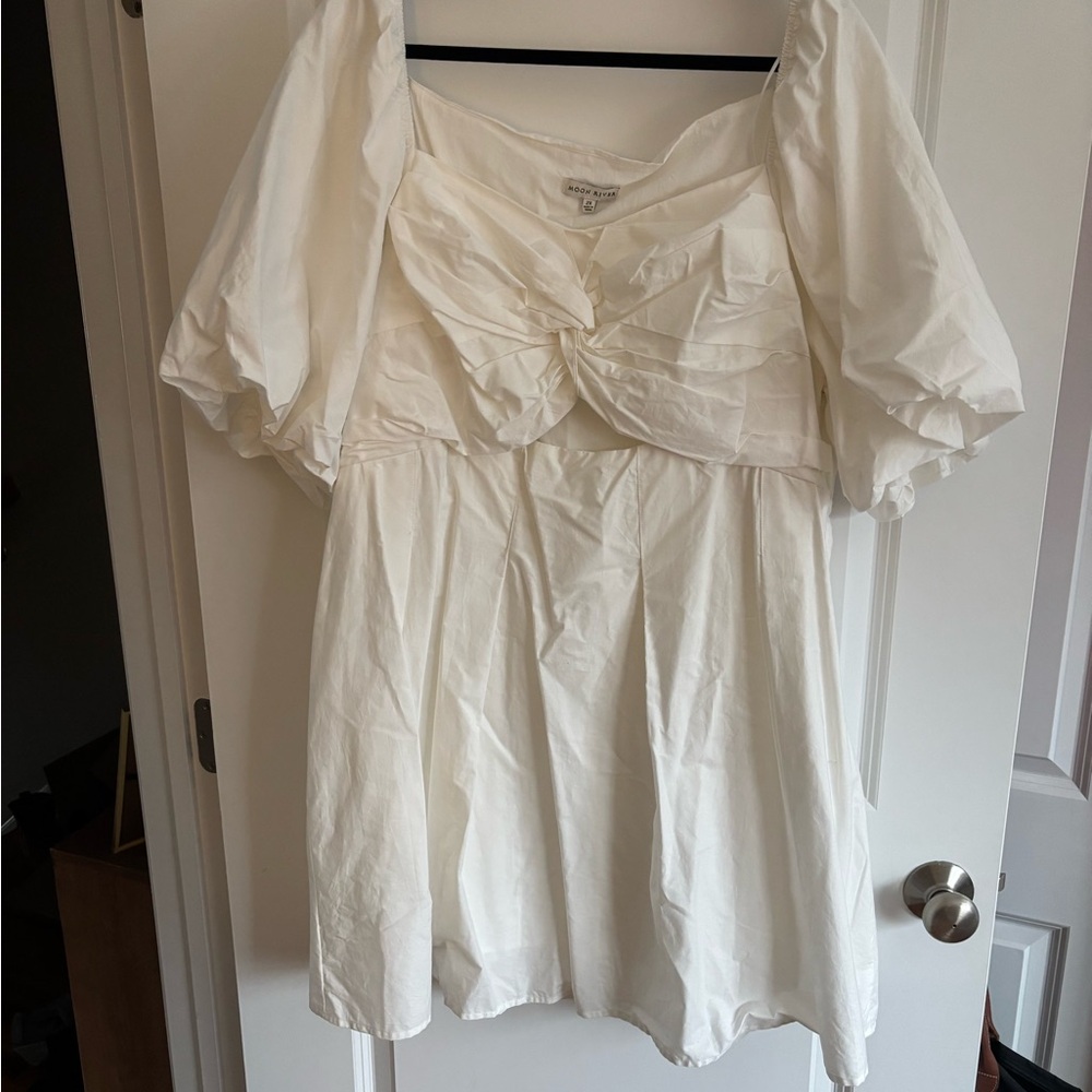 Anthropologie, Moon River Cream Gathered Blouse